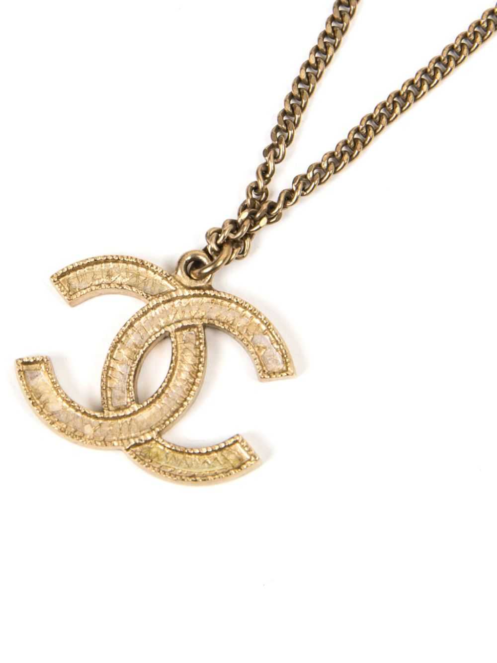 CHANEL Pre-Owned 2015 CC pendant necklace - Gold - image 2