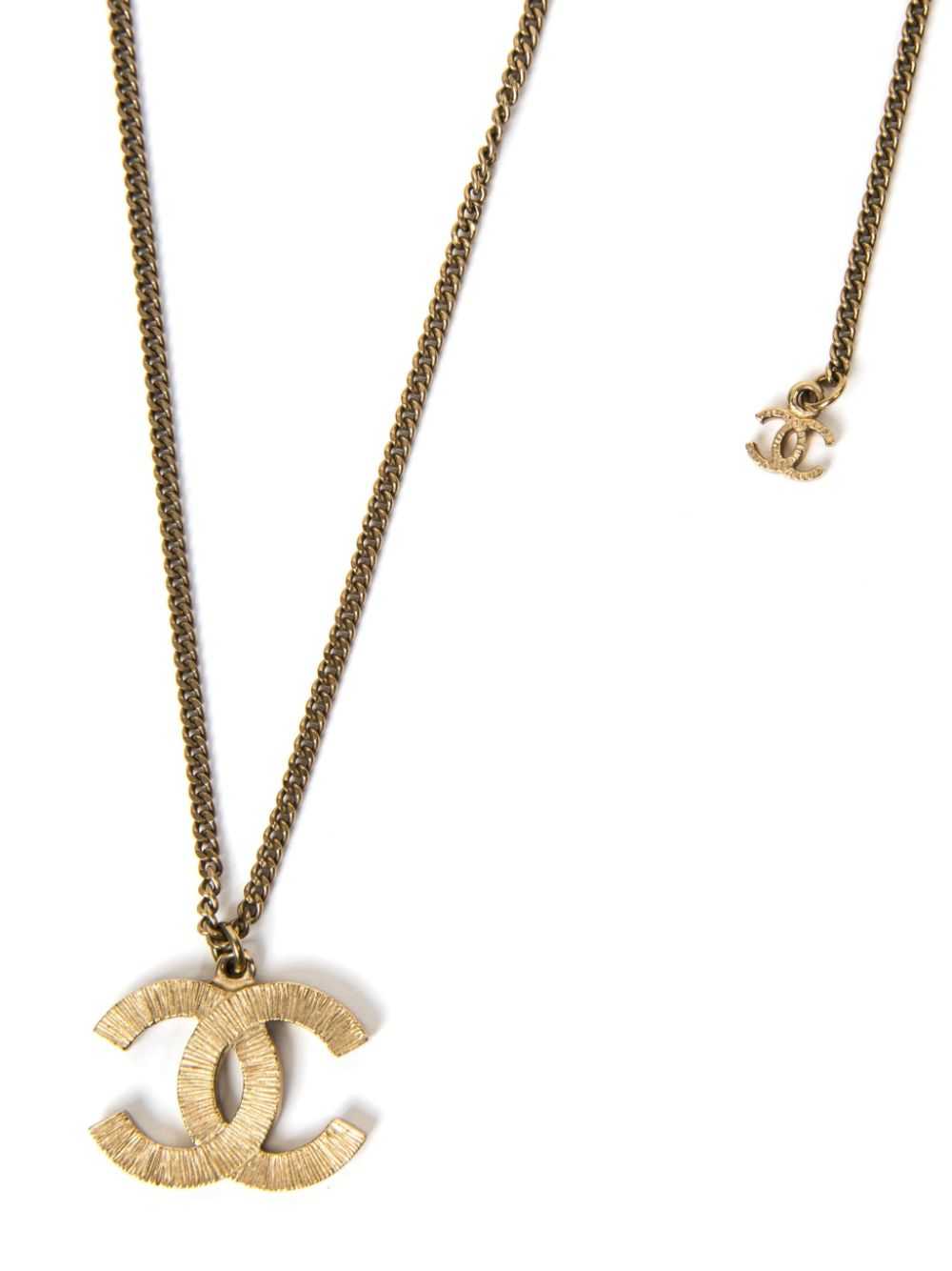 CHANEL Pre-Owned 2015 CC pendant necklace - Gold - image 3