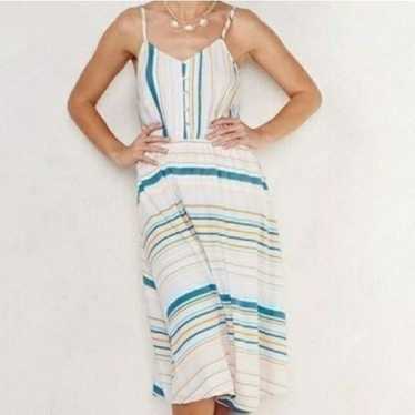 LC Lauren Conrad Striped Strappy Midi Dress