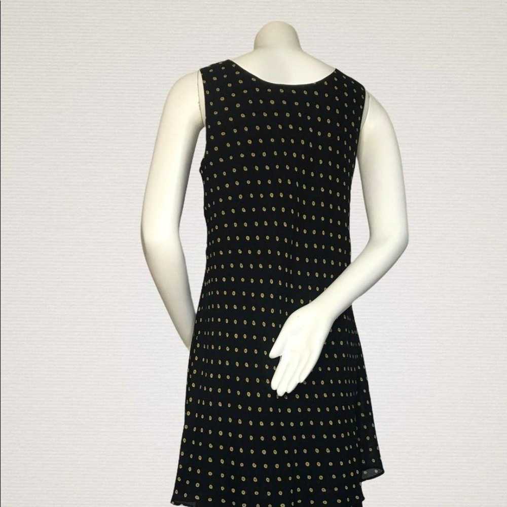 Polka Dot Dress Chiffon Ruffle Layers Black Sleev… - image 5