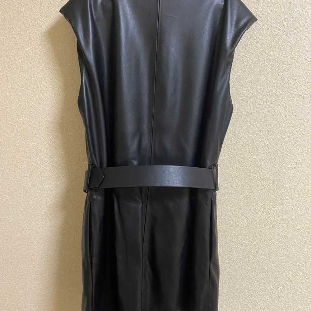 ZARA Leather Mini Dress Gilet Sleeveless - image 2