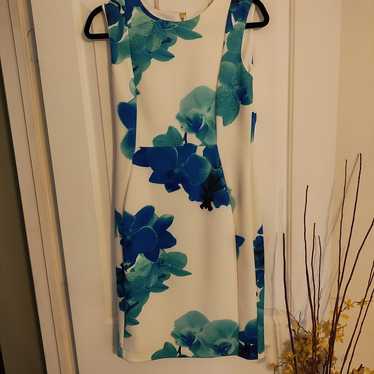 Beautiful Green and Blue Flower Dress