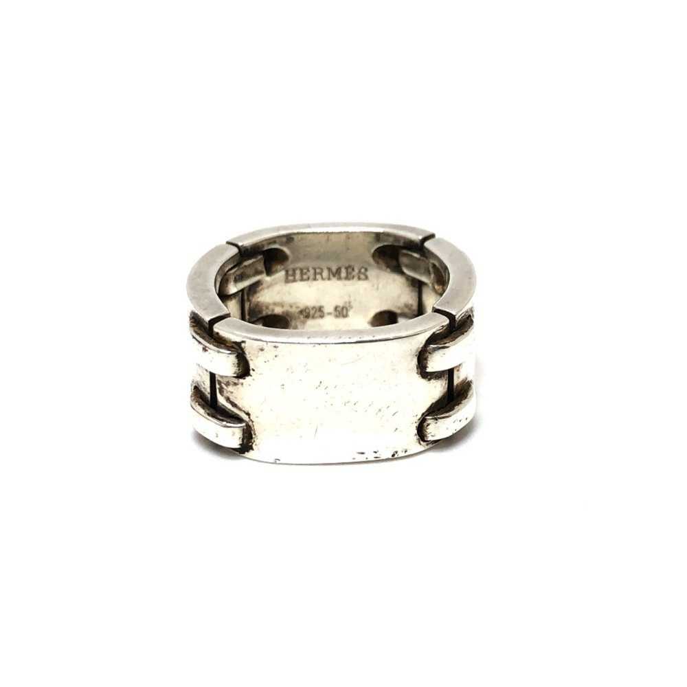 Hermes Hermes Chain Plate Ring SV925 Women's Silv… - image 2