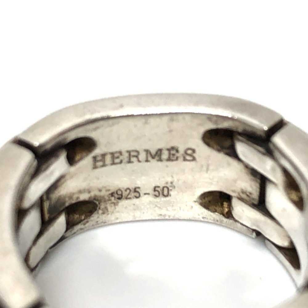 Hermes Hermes Chain Plate Ring SV925 Women's Silv… - image 7