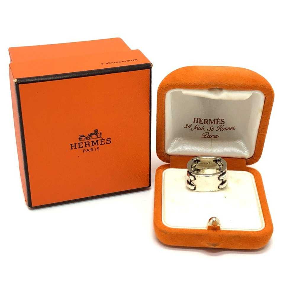 Hermes Hermes Chain Plate Ring SV925 Women's Silv… - image 9