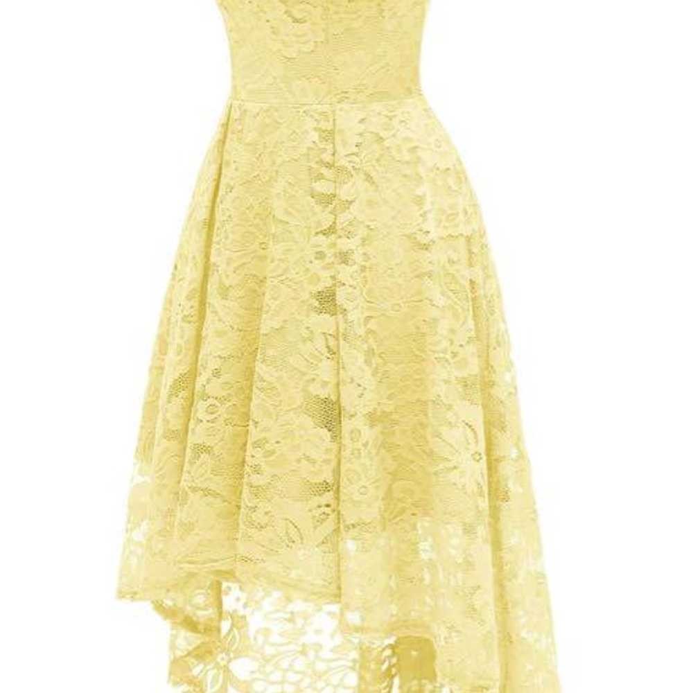 Party Dress Lace Dress Yellow Size L - image 2