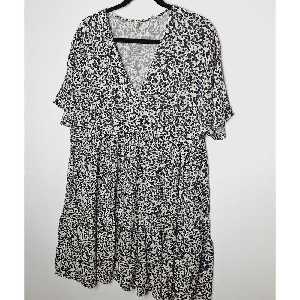 Margaret O'Leary Tiered Babydoll Dress Large Abst… - image 3