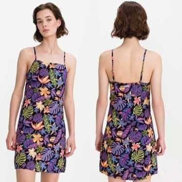 Vans Tropicali Floral Print Slip Dress Size Small 