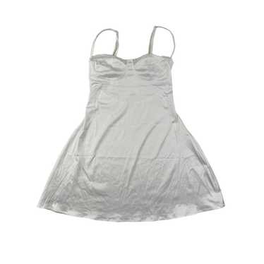 Lyaner - Sleeveless Satin Slip Mini Dress in White - image 1