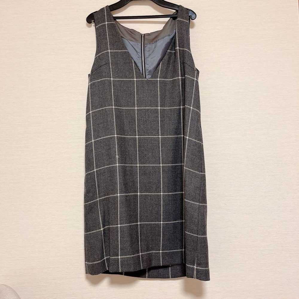 Botanical Check V-Neck Dress 【Liala×PG】【Made in J… - image 5