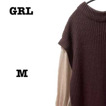 GRL Grail Long Knit One-Piece Brown Women's Top