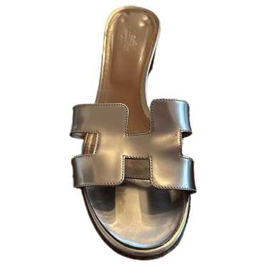 Hermès Oran leather mules - image 1