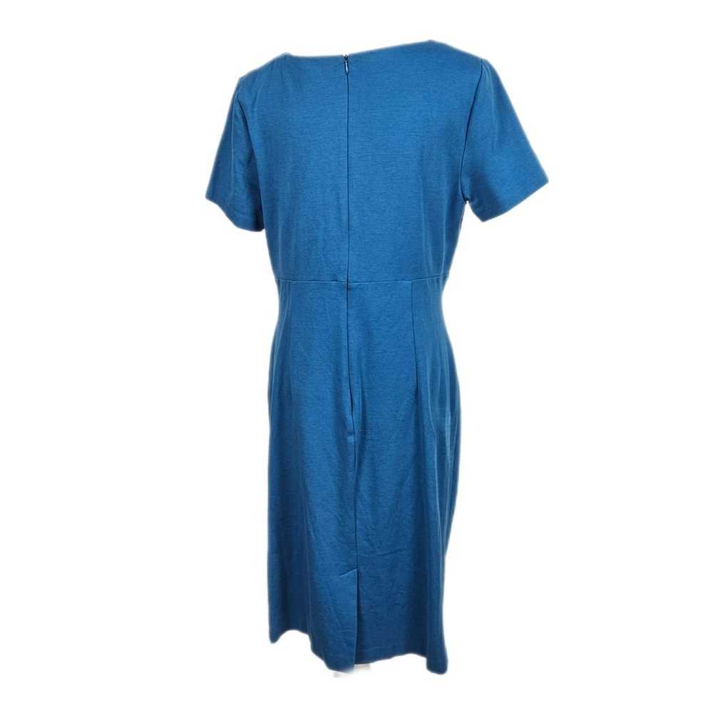 Boden 14 R Blue Honor Ponte Dress Pencil Midi Ruc… - image 2