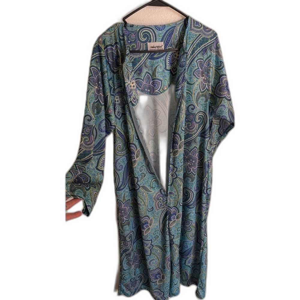 VTG Women's Anthony Richards 3/4 zip boho paisley… - image 6