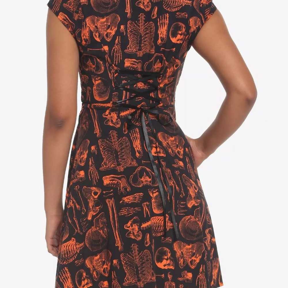 Hot Topic Black & Orange Anatomy Dress - image 2