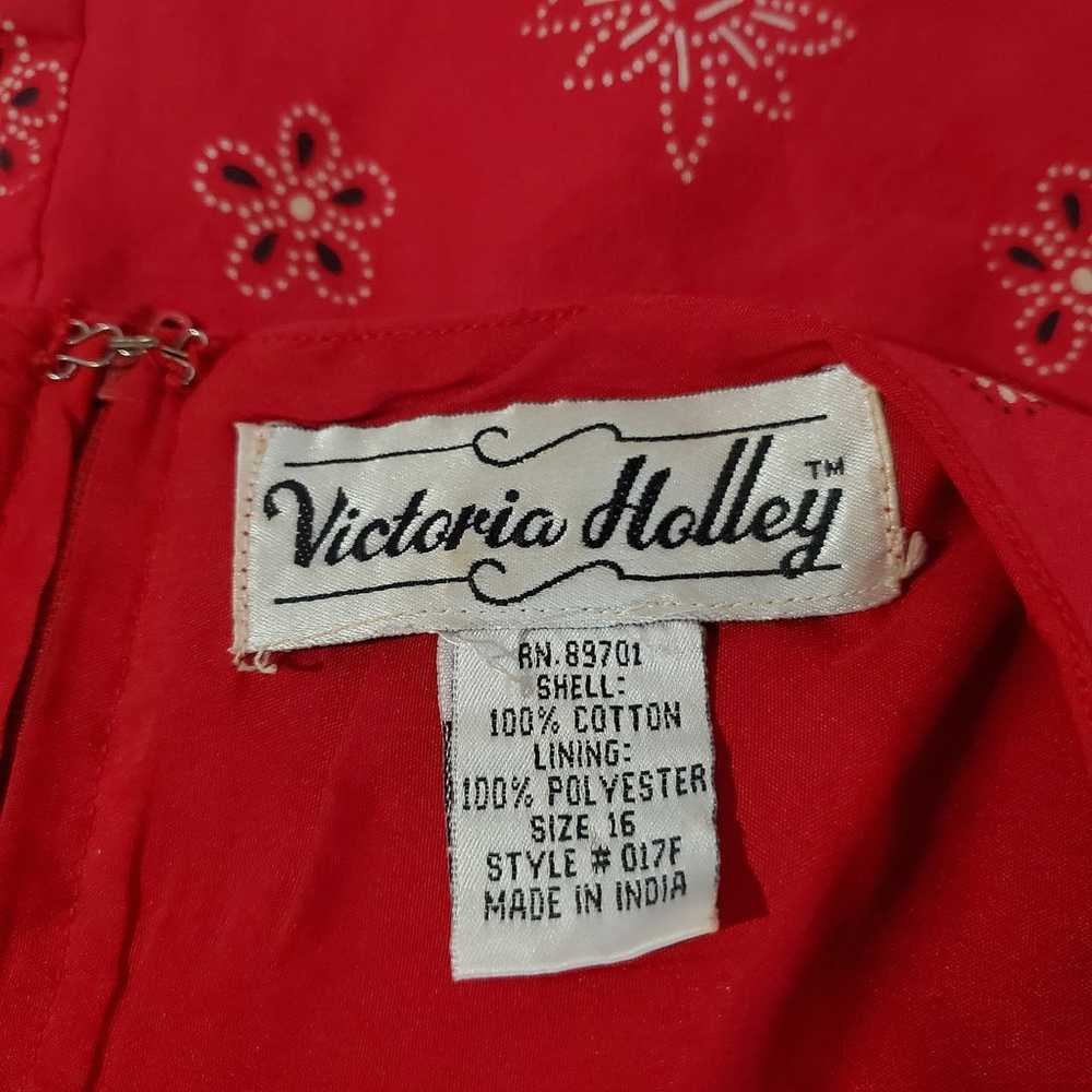 Victoria Holley Vtg Bandana Sheath Dress Womens P… - image 9