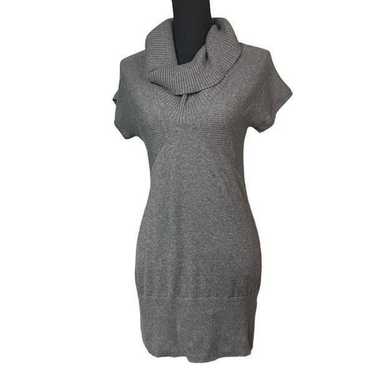 Banana Republic Gray Knit Cowl Tunic Dress - image 1