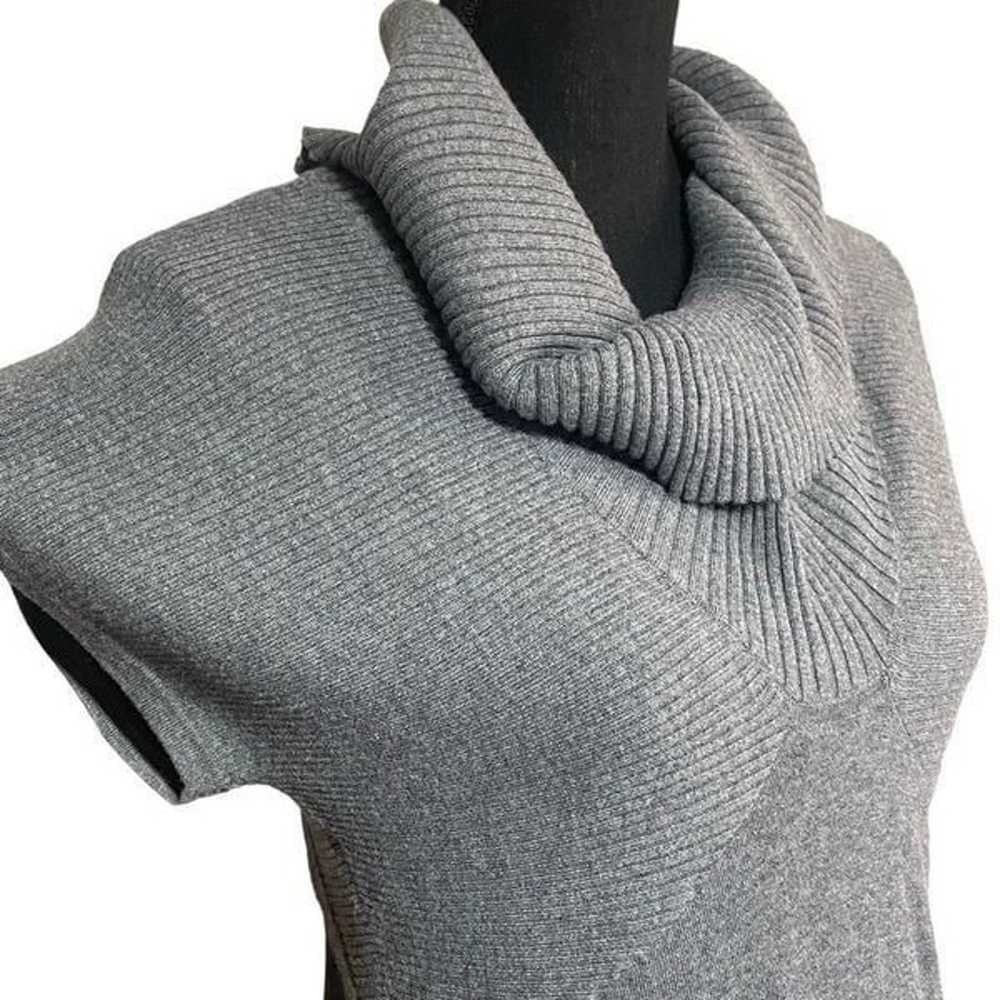 Banana Republic Gray Knit Cowl Tunic Dress - image 2