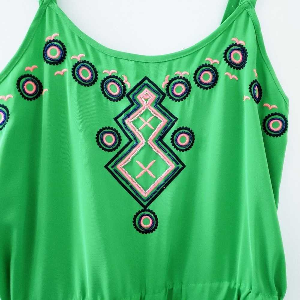 C. Luce Green Romper Beading & Embroidery Small J… - image 3