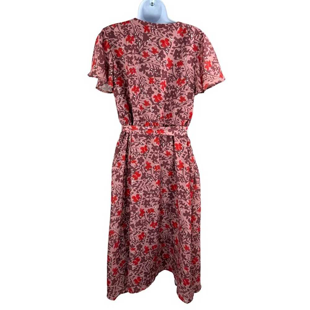 Modcloth fits of bliss floral wrap midi dress pin… - image 3