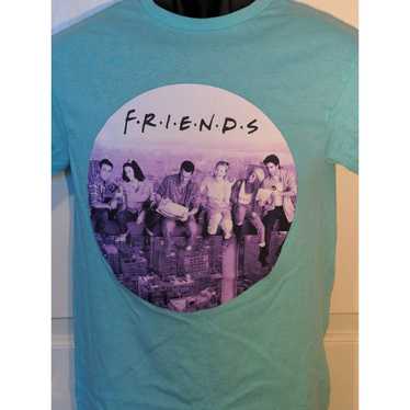 Friends Tv Series Small Top Women's Neon Blue/ Aq… - image 1