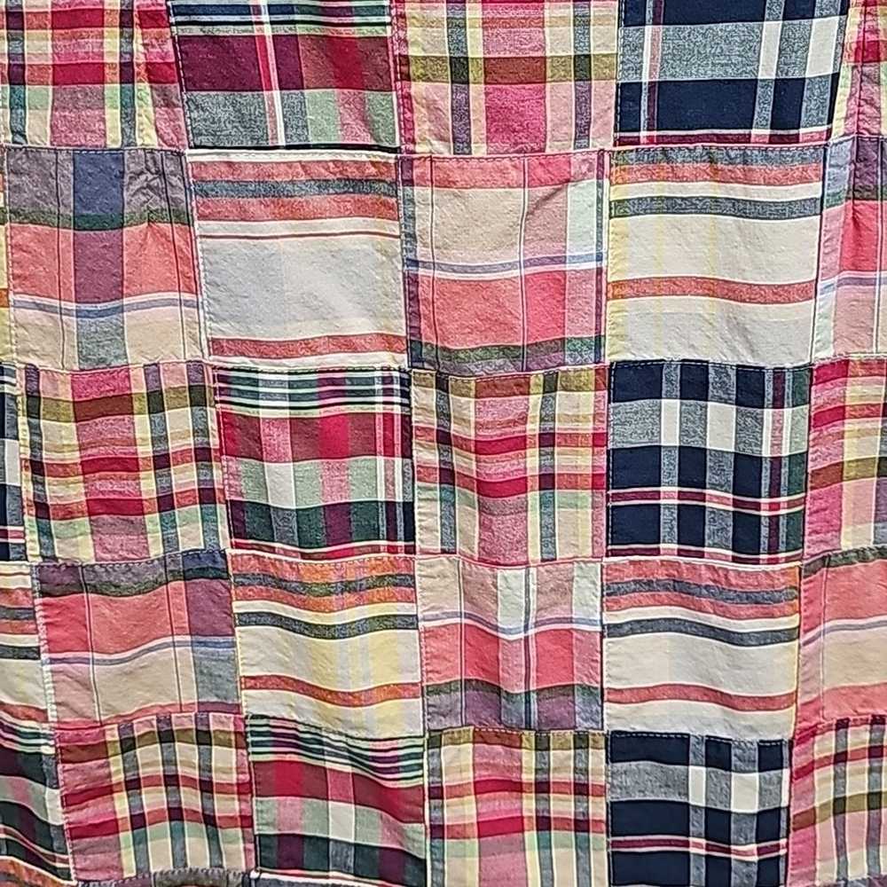 L.L. Bean 100% Cotton Multi Color Plaid Fully Lin… - image 4