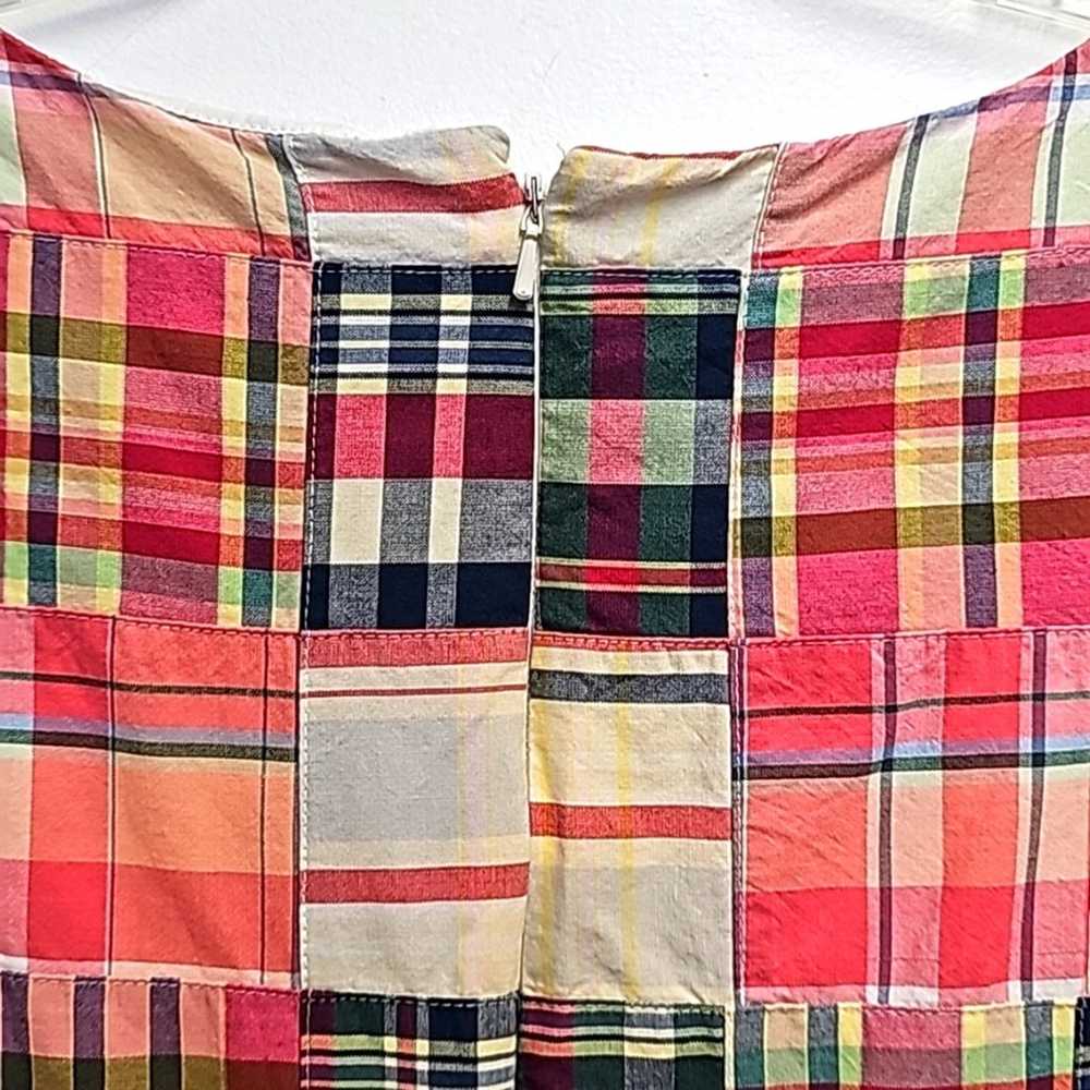 L.L. Bean 100% Cotton Multi Color Plaid Fully Lin… - image 5