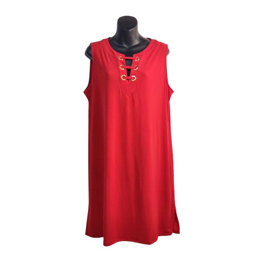 Michael Kors Dress Women's Red Sleeveless Stretch… - image 1