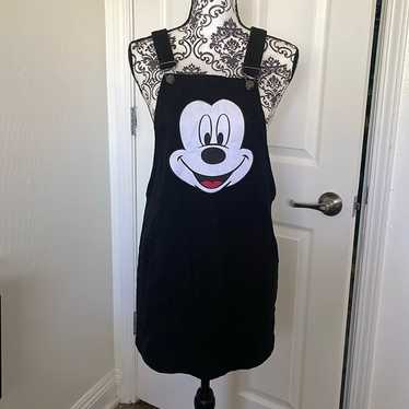 Vtg Disney Mickey Unlimited Jerry Leigh Women's Black Corduroy Overalls 2024 Size XL