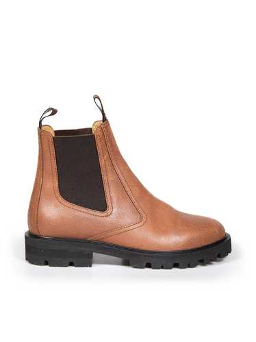 Celine Brown Leather Margaret Chelsea Boots