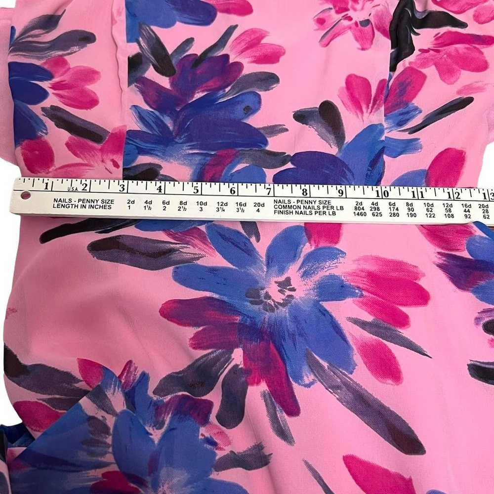 ASOS Mini Dress Floral Pink Blue Size 4 - image 12