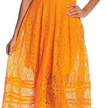 NSR Sleeveless Lace Midi Dress (Orange Peel) - image 1