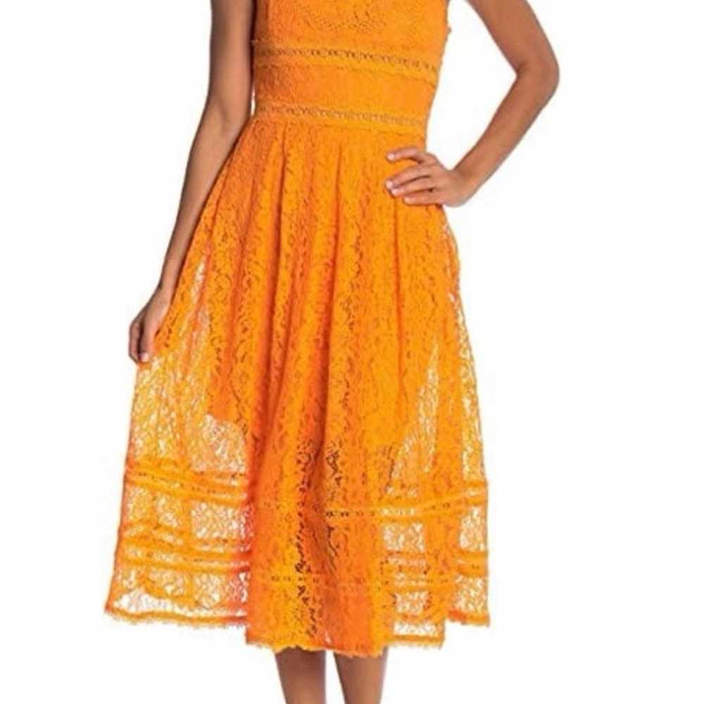 NSR Sleeveless Lace Midi Dress (Orange Peel) - image 2