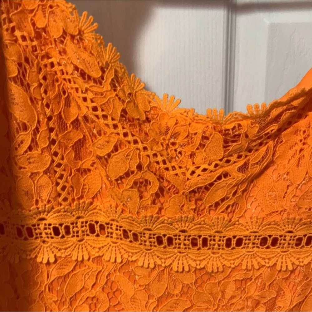 NSR Sleeveless Lace Midi Dress (Orange Peel) - image 5