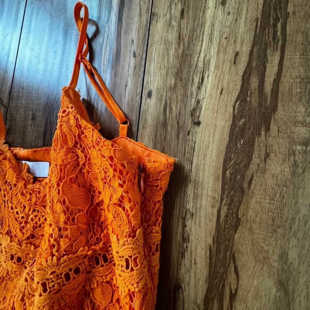 NSR Sleeveless Lace Midi Dress (Orange Peel) - image 8