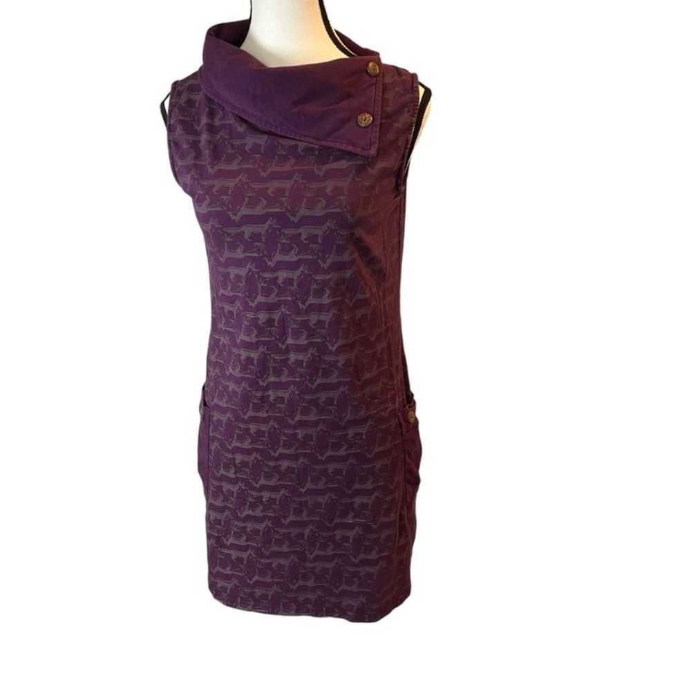 ModCloth Synergy Purple Fox Dress Fox Folklore - image 1