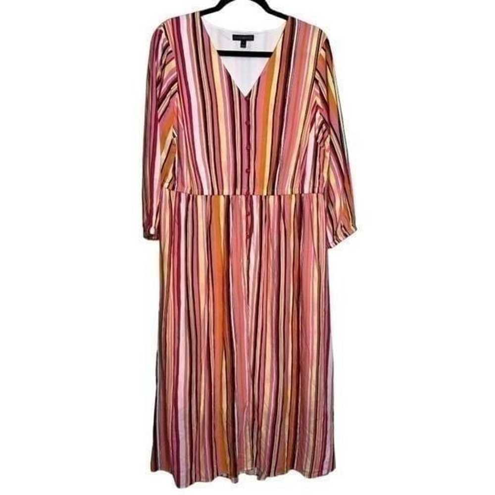 Lane Bryant Stripe Lightweight Dress 14 - image 1