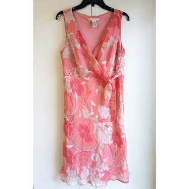 Y2K Merona Women's Pink Floral Polyester Faux Wra… - image 1