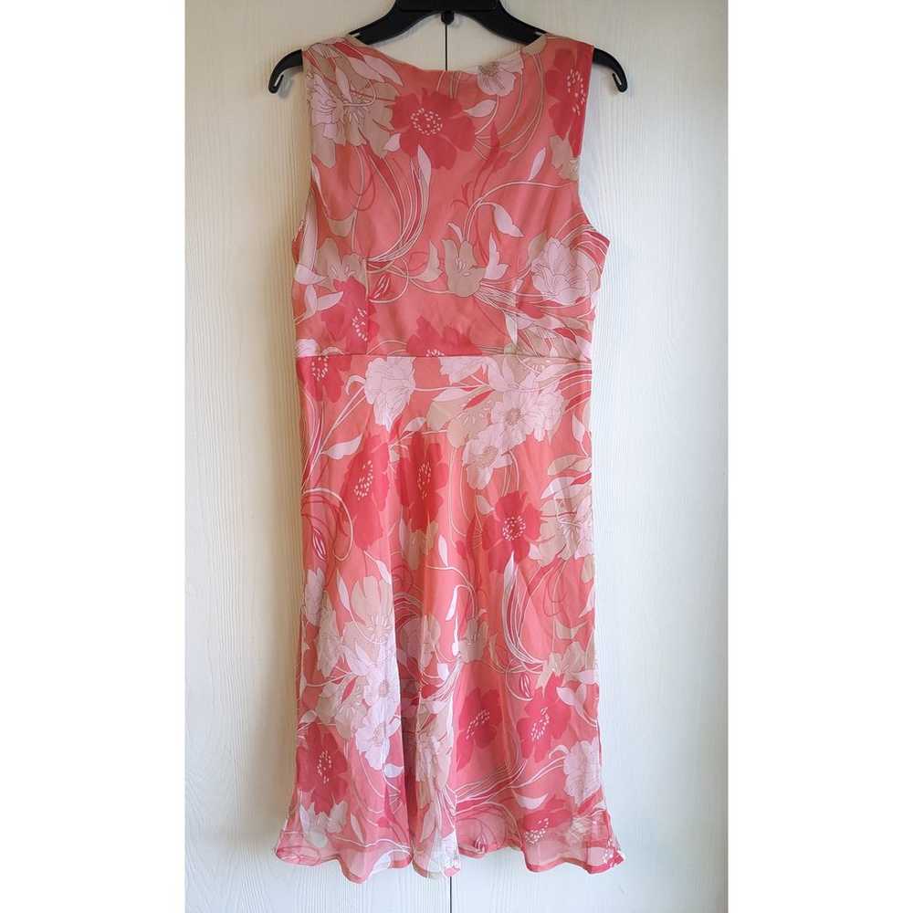 Y2K Merona Women's Pink Floral Polyester Faux Wra… - image 2