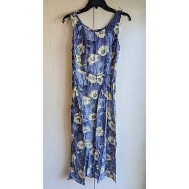 All That Jazz Women's Sleeveless Blue Yellow Flor… - image 1