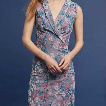 Anthropologie | Maeve Jacquard Floral Sheath Dress