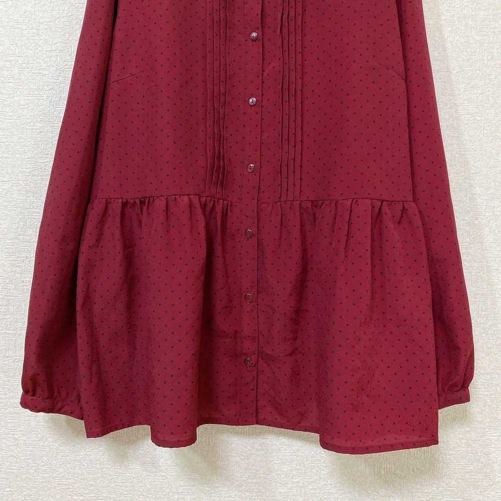 "Cinema Club" (L) * Long Sleeve Dot Pattern Shirt… - image 5