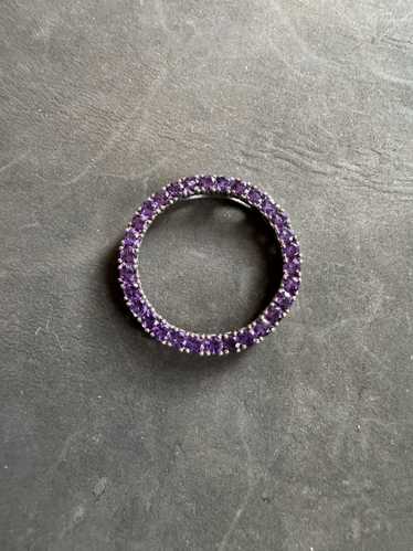 925 Silver × Gold × Jewelry Amethyst Circle Sterli