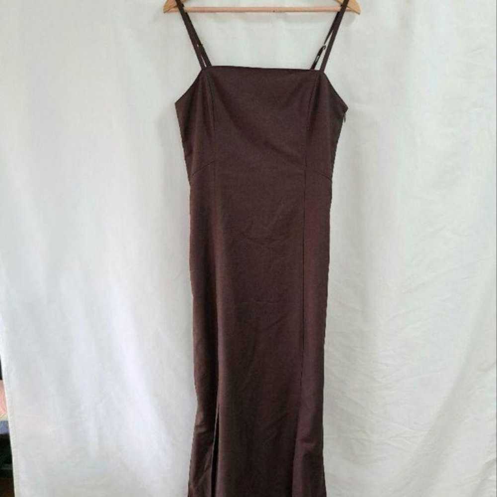 RANDA Camisole One-Piece Long Dress Brown Size 1 - image 1