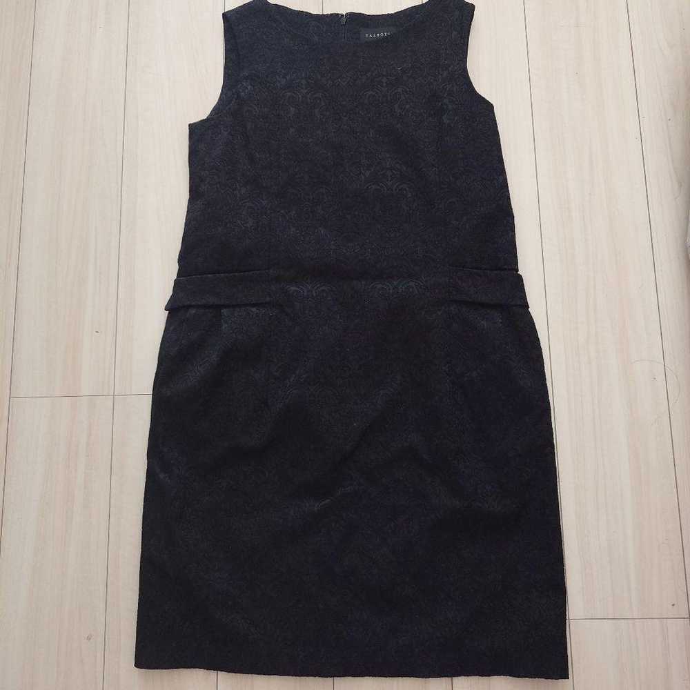 TALBOTS Black Sleeveless Knee-Length Dress - image 1