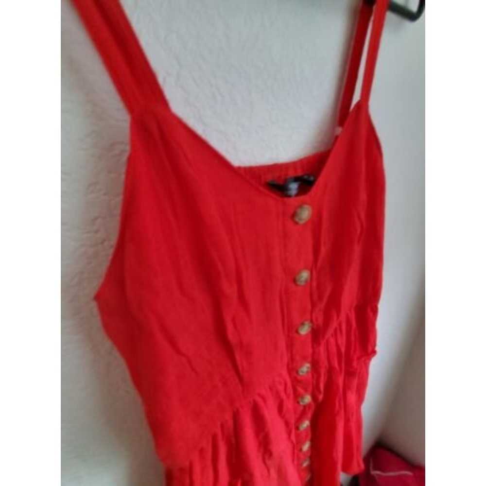 Mlle Gabrielle Dress Women XL Red Sundress Button… - image 5