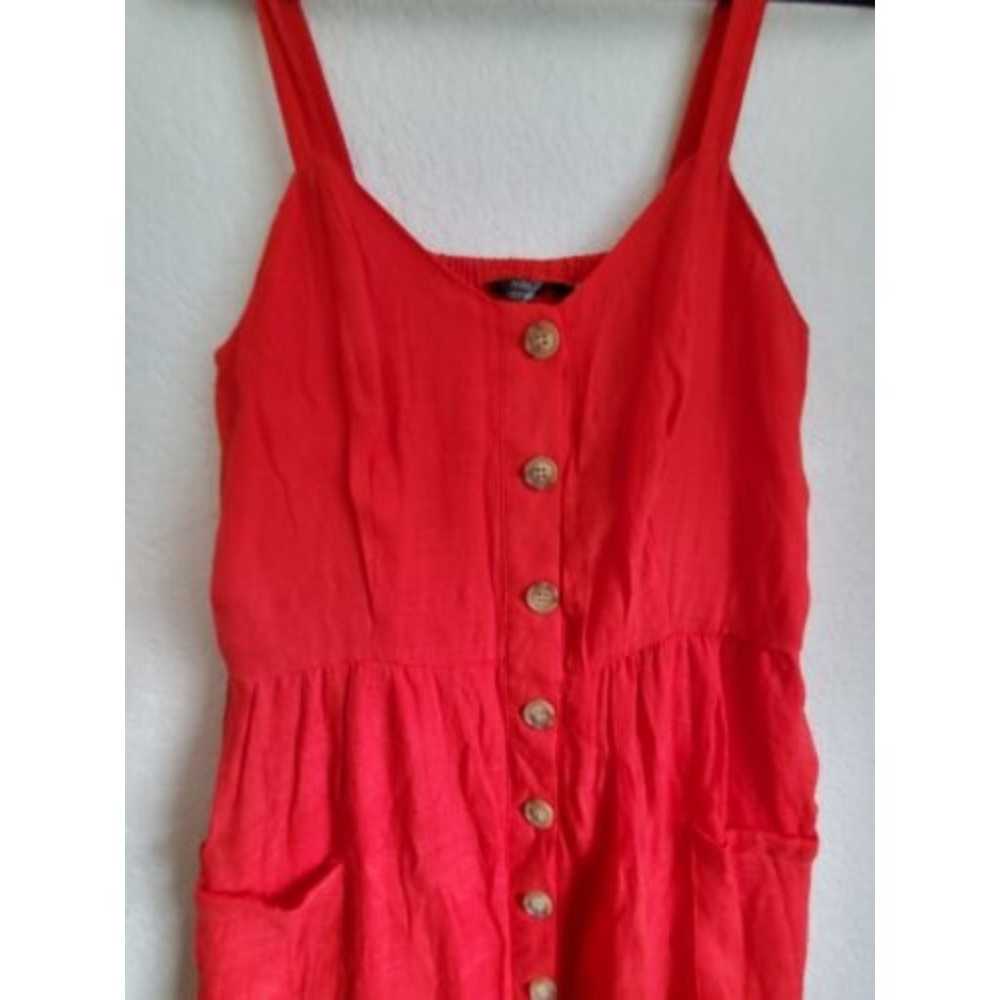 Mlle Gabrielle Dress Women XL Red Sundress Button… - image 7