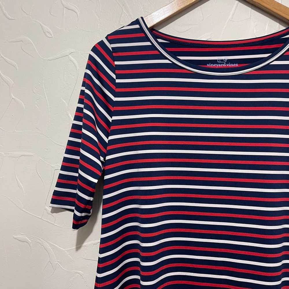 NWOT Vineyard Vines “Sankaty” navy/red/white stri… - image 3