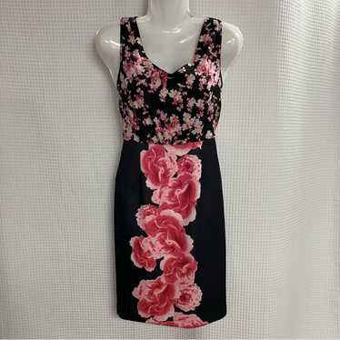 New York and Company ladies pink and black floral… - image 1