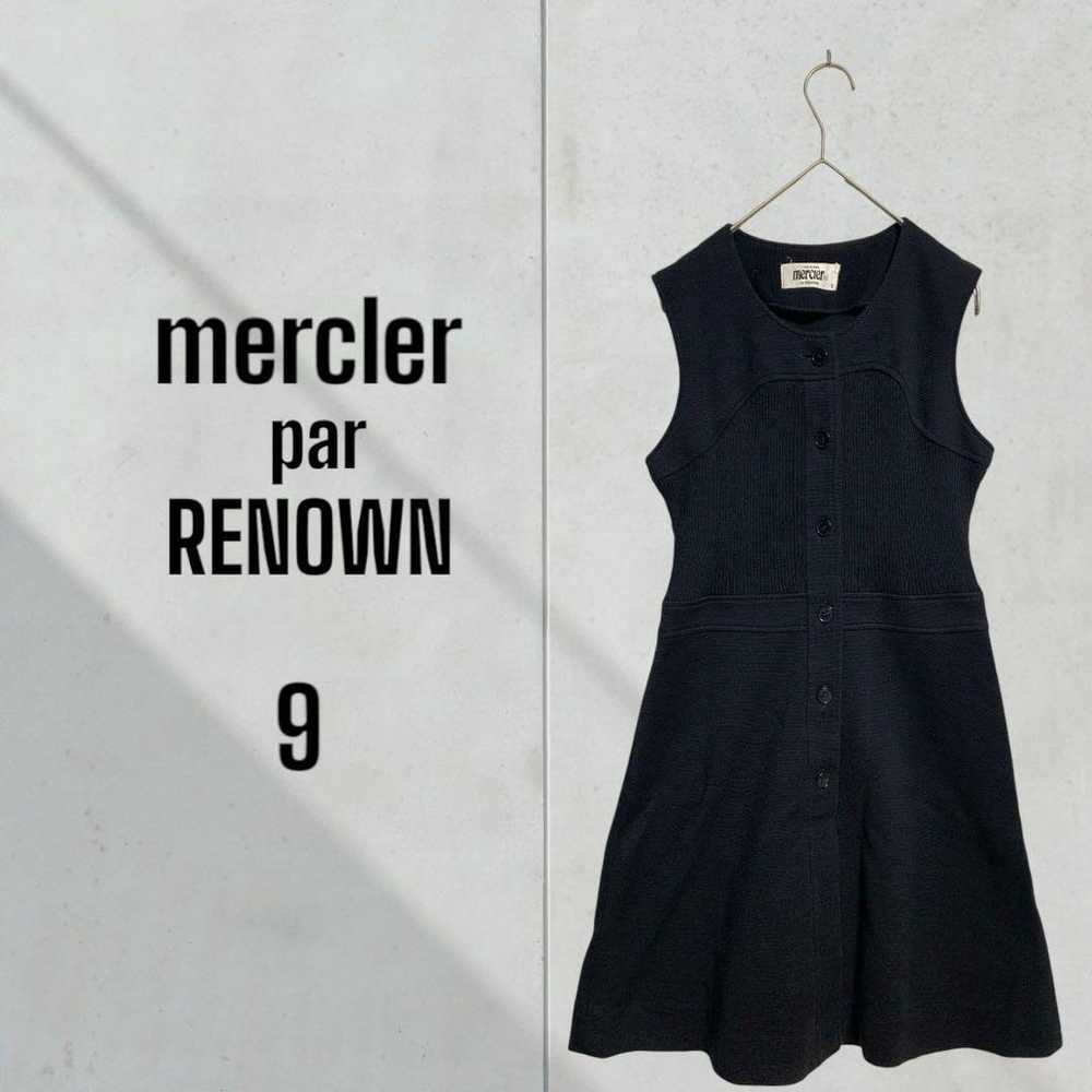 [mercler by RENOWN] Mixed Material Sleeveless Kne… - image 1